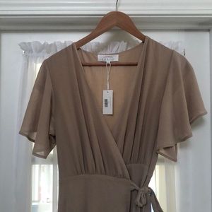 Arbor NWT tan neutral bridesmaids dress